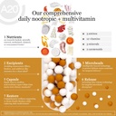 HCF A20 Microbead Brain Health Supplements for Adults for Memory, Focus, Calm, Mood, Alertness, Attention, Vision, Sleep, Immune System, 20 Premium Nootropic Nutrients Multivitamin & 7 Advances® Tech 6