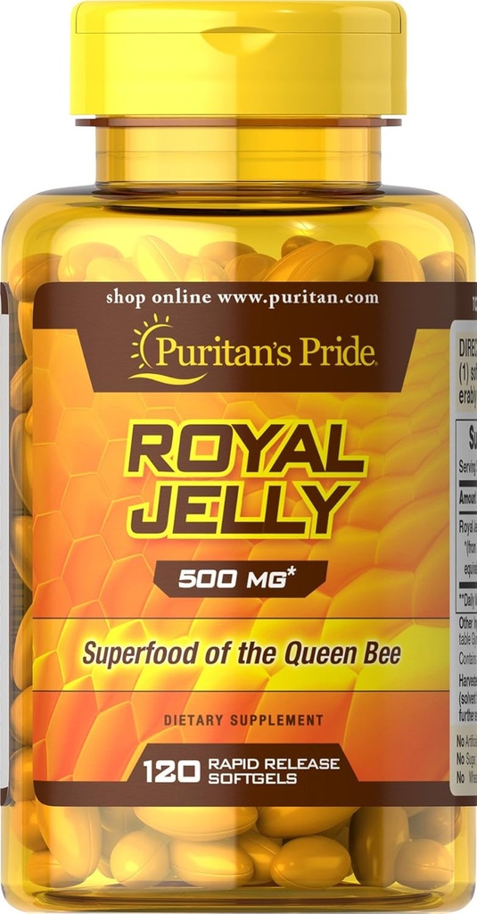 Puritan's Pride Royal Jelly 500 mg 120 Softgels 2