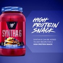 BSN SYNTHA-6 Premium Protein Powder with 6g of Fiber, Whey Protein, Micellar Casein, Milk Protein Isolate Blend, 5g Fat, Blueberry Pancake, 28 Servings (Packaging May Vary) 5