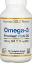 California Gold Nutrition Premium Fish Oil, Omega-3, 180 mg EPA, 120 mg DHA, Concentrated Triglyceride Form, 240 Fish Gelatin Softgels, 2 Pack 3