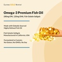 California Gold Nutrition Premium Fish Oil, Omega-3, 180 mg EPA, 120 mg DHA, Concentrated Triglyceride Form, 240 Fish Gelatin Softgels, 2 Pack 6