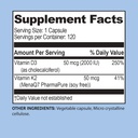 Life Enhancement Vitamin D3 K2-2000 IU with Vitamin K2 MK-7 Soy-Free - 120 Servings 3