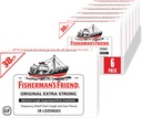 Fisherman's Friend Cough Drops, Cough Suppressant and Sore Throat Lozenges, Original Extra Strong, 10mg Menthol, 228 Drops (6 Packs of 38) 2