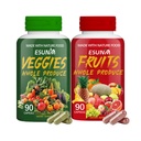 Fruits and Veggies Supplement - 90 Fruit and 90 Veggie Capsules - Supports Energy Levels, High Lycopene, Vitamins & Minerals - 90 Count (Pack of 2) 2
