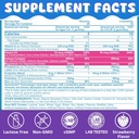 Kids Calcium Gummies + D3 & Magnesium for 4+, with Calcium Citrate Calcium Gluconate, Calcium Lactate, Probiotics & Prebiotics for Children Bone Health,Muscle Support,Digestive Health,Sugar Free 60Cts 3