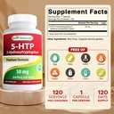 Best Naturals 5-HTP 50 mg 120 Capsules, 5 HTP Capsules Supports Relaxation & restful Sleep 3