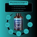 BIO NUTRI Fish Oil Omega 3 Supplements - 3000mg Fish Oil with EPA DHA - Omega 3 Fatty Acid Support - 120 Softgels 4