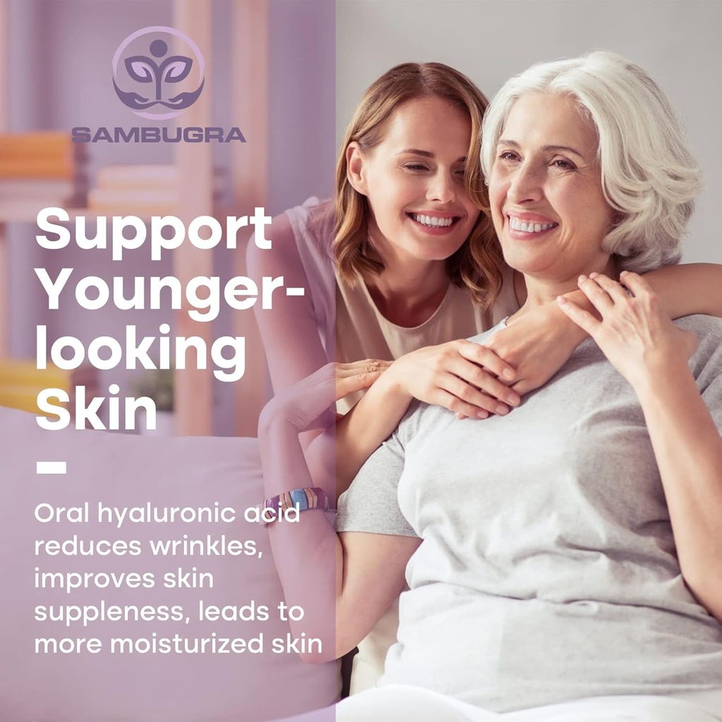 Liposomal Hyaluronic Acid 1000mg, High BioavailabilityHyaluronic Acid Capsules, Dietary Supplement Support Skin and Bones, 180 Capsules (Pack of 3) 5