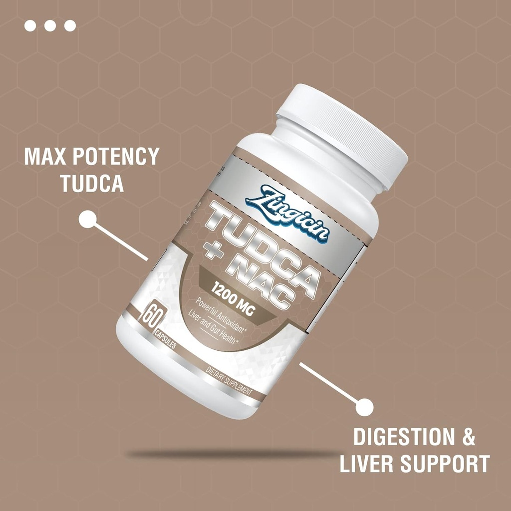 TUDCA with NAC Supplement 1200mg - 180 Capsules,Powerful TUDCA Bile Salt Plus N-Acetyl-Cysteine,Antioxidant Supplements for Liver,Digestion 5