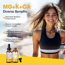 2 Pack Potassium Magnesium Calcium Supplement Liquid Drops -Magnesium Glycinate & Potassium with Vitamin D3, Zinc for Leg Cramps, Bone, Energy, Immune Support, Pineapple Flavor, 4 Fl oz 5