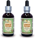 Lemon Thyme (Thymus x Citriodorus) Glycerite, Organic Dried Herb Alcohol-Free Liquid Extract (Brand Name: HerbalTerra, Proudly Made in USA) 20x4 fl.oz (20x120 ml) 5