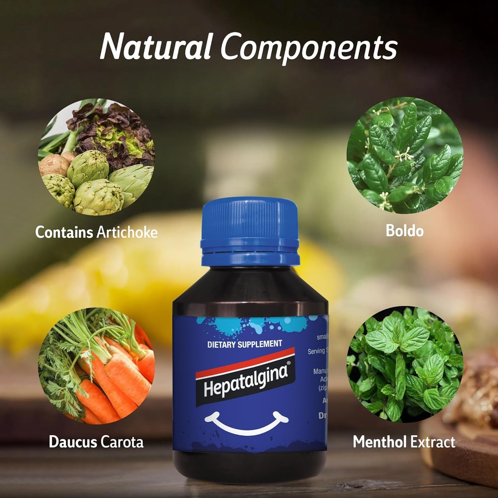 Liver Support Digestive Protector - Liquid Herbal Supplement with Artichoke Extract for Liver Cleanse Detox & Repair - Liver Detox Cleanse Drops with Mint, Boldo & Carrot - 45 ml 4