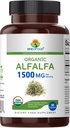 Brieofood Organic Alfalfa 1500mg, 45 Servings, Vegetarian, Gluten Free, 90 Vegetarian Tablets 3