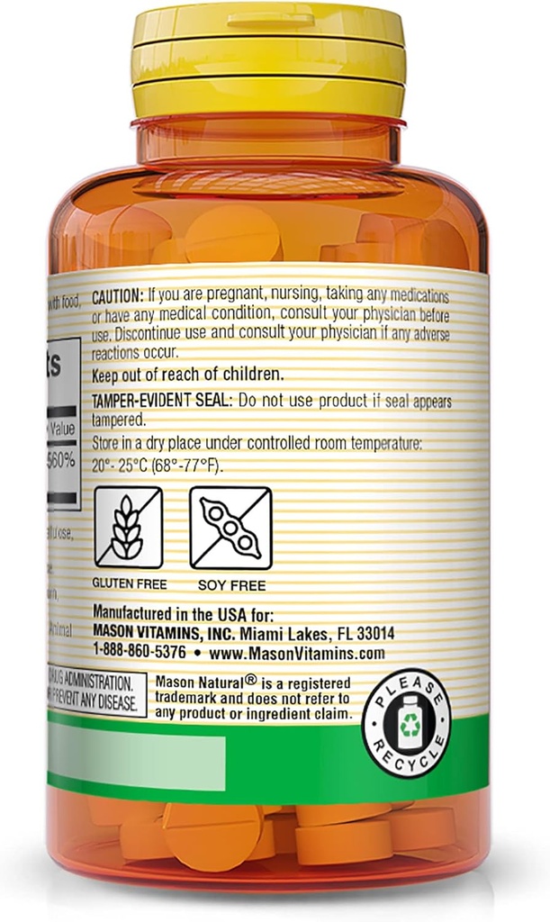 MASON NATURAL Vitamin C 500 mg - Supports Healthy Immune System, Antioxidant and Essential Nutrient, 100 Tablets (Pack of 2) 4