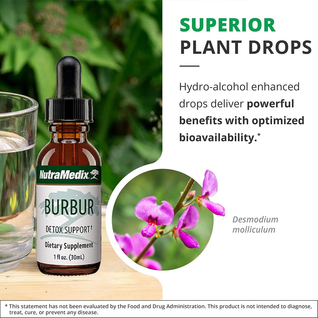 NutraMedix Burbur Supplement - Supports Full Body Detox Cleanse for Women & Men - Promote Antioxidant & Microbial Support - Herbal Tincture Made with Manayupa Leaf Extract (1oz / 30ml) 6