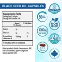 Bio Absorb Black Seed Oil Cold Pressed Capsules. 200 softgels, 500mg (50-Day Supply). No Aftertaste. 3
