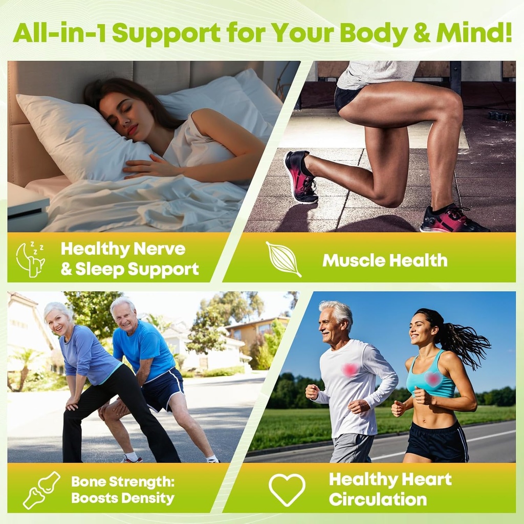 Magnesium Complex Gummies for Adults: Triple Magnesium Supplement with Magnesium Glycinate Malate Taurate for Men Women Support Sleep Mood Balanced Bones Muscle Health Sugar Free Organic 60CT 5