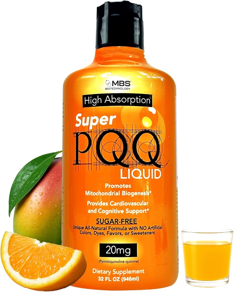 Mitogenesis - Super PQQ Liquid - Highly Absorbable Pyrroloquinoline Quinone 20 Milligram, Best Liquid PQQ for Mitochondrial Biogenesis, Supports Heart Health, Cognitive Function and Mental Focus 2