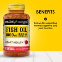 MASON NATURAL Omega,3 Fish Oil, 180,Day Supply, 1000mg with EPA and DHA for Joint Support, 60 Softgel Pills (3 Pack) 3
