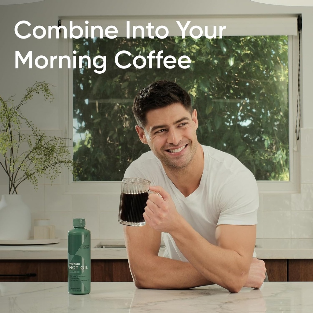 Sports Research Keto MCT Oil from Organic Coconuts - Fatty Acid Fuel for Body + Brain - Single Ingredient C8 Caprylic Acid - Perfect in Coffee, Tea, & More - Non-GMO & Vegan - Unflavored (16 Oz) 4