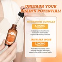 Sea Moss & Mushrooms Liquid Drops, Lions Mane Supplement with Irish Sea Moss & Cordyceps etc, Support for Memory, Focus & Clarify, Immune and Digestive Health, Non-GMO, Strawberry Flavor, 2 FL OZ 6