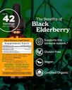 Herb Pharm Certified Organic Black Elderberry Liquid Extract for Immune System Support, Organic Cane Alcohol, 1 Oz 3