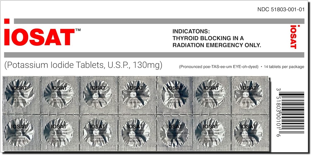Potassium Iodide Tablets - 14 130mg tablets 2