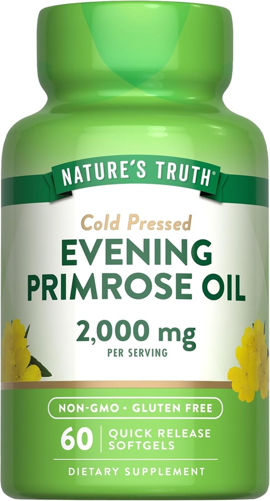Nature's Truth Evening Primrose Oil Softgels | Cold Pressed | Non-GMO & Gluten Free Supplement 2