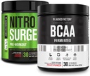 Jacked Factory Nitrosurge Pre-Workout in Cherry Limeade & BCAA in Fruit Punch for Muscle Building and Recovery 2