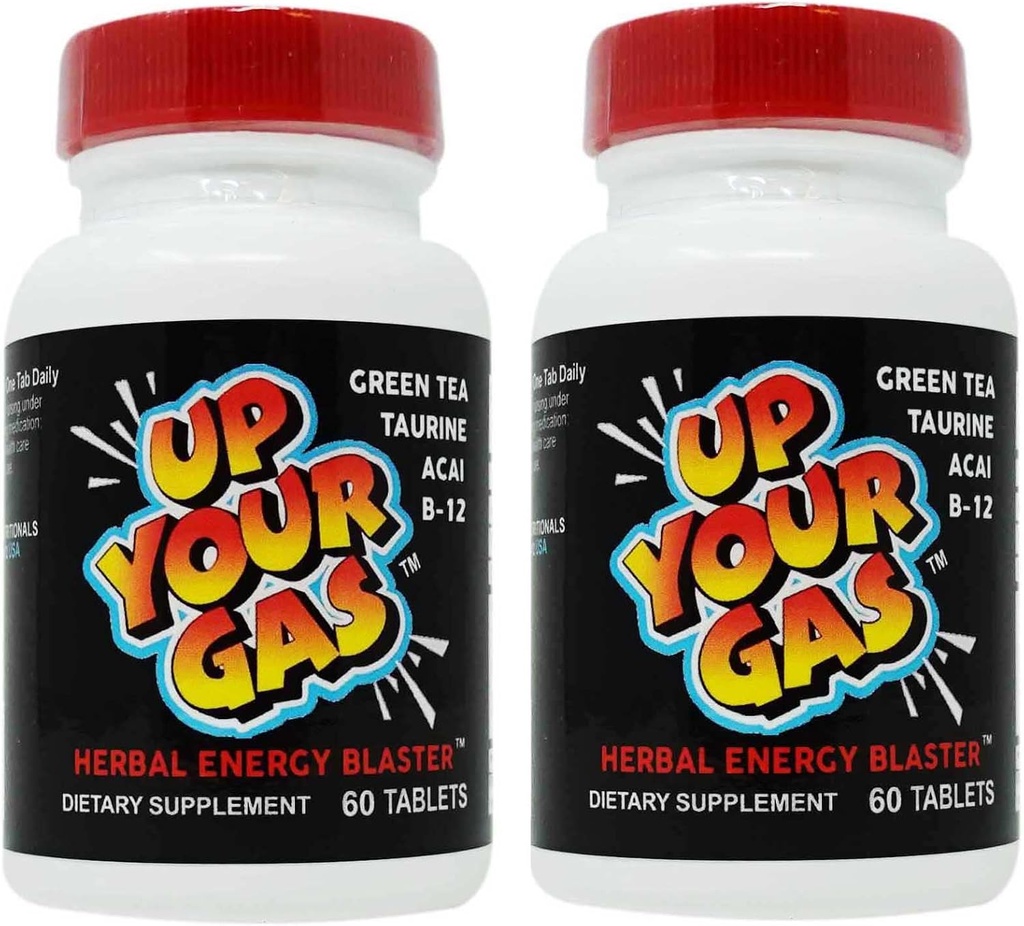 Up Your Gas Energy Blaster Tablets, 60-Count Bottles (Pack of 2) 2