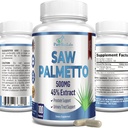 Extra Strength Saw Palmetto - 45% Extract Prostate Supplement, Decrease Frequent Urination, DHT Blocker for Hair Growth, Non-GMO, 100 Capsules 2