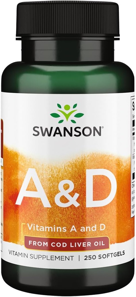 Swanson Vitamin A & D Skin Eye Immune System Health 250 Sgels 2