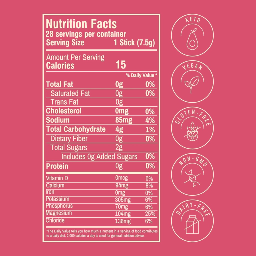 FlavCity Strawberry Limeade Electrolytes Powder Packets - 28 Hydration Packets - No Added Sugar - Hydration Powder with Real Fruit & Unrefined Sea Salt - Keto & Gluten-Free (28 Stick Packs) 3