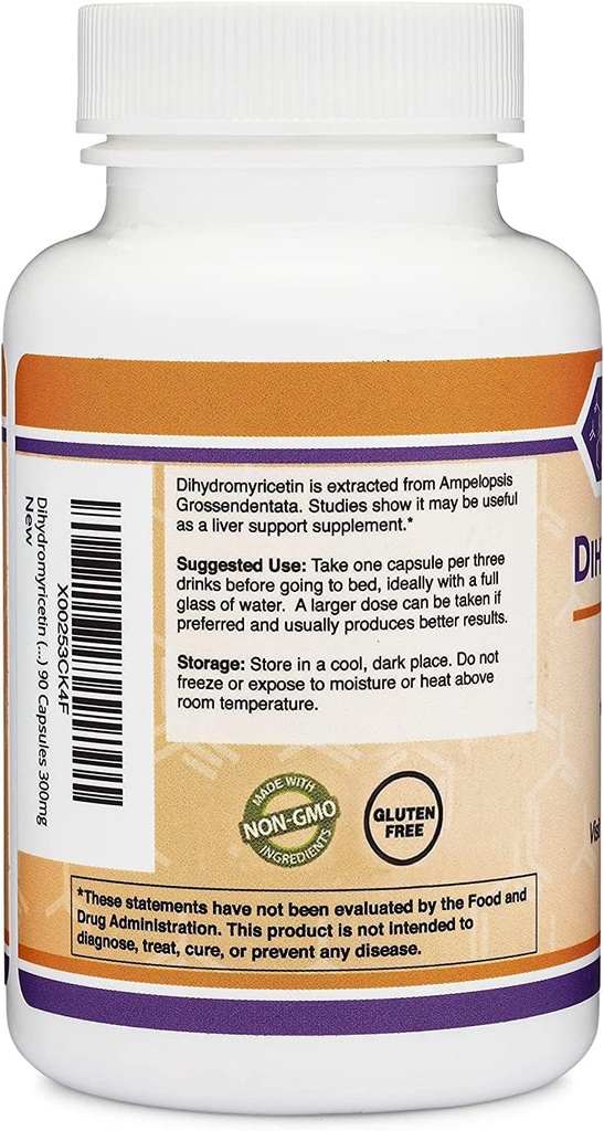 Dihydromyricetin (DHM) (Hovenia Dulcis Extract) Liver Support Supplement (Naturally Obtained from The Oriental Raisin Tree) 300mg, 30 Capsules 5