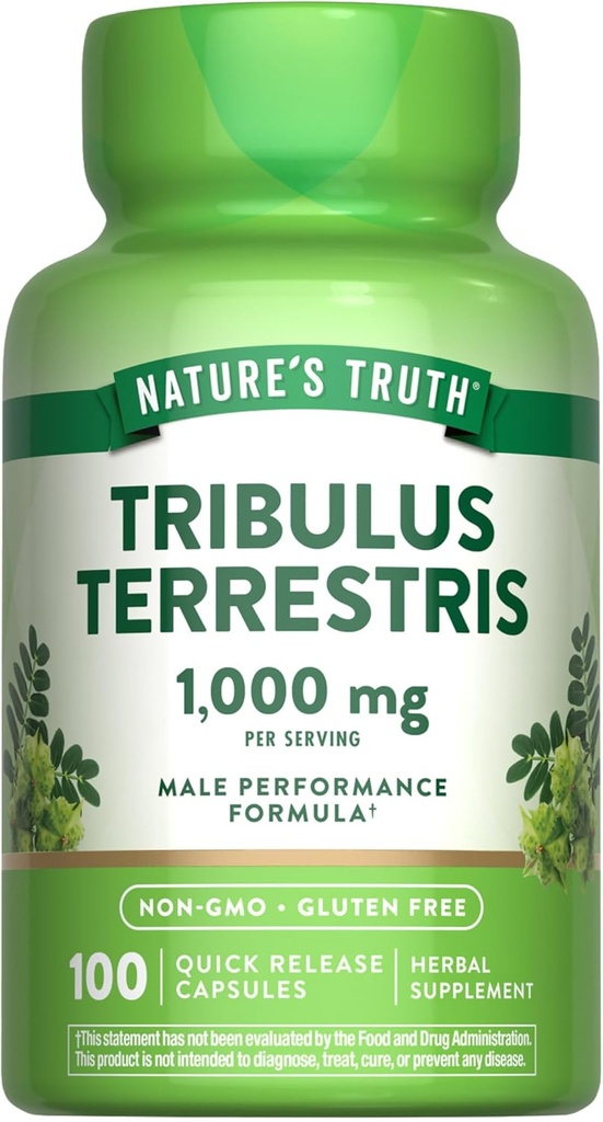 Nature's Truth Tribulus Terrestris for Men | 1000mg | Capsules | Non-GMO & Gluten Free Supplement 2