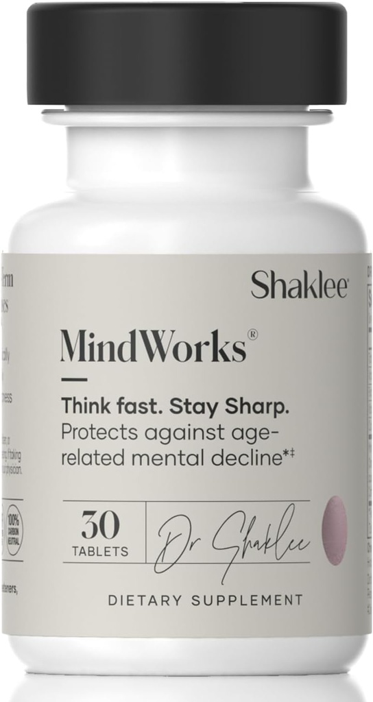 Shaklee MindWorks® - Brain Health Supplement for Brain Sharpness & Focus - Supported Nutrients & Extracts - Chardonnay Grape Seed Polyphenols, Guarana Extract, Vitamins B6, B12, Folate - 30 Tablets 2