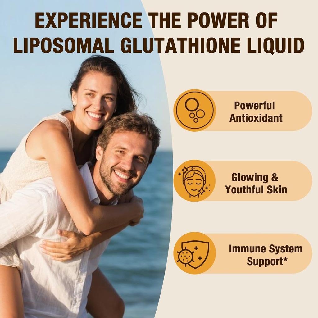Liposomal Glutathione Liquid 2000MG – Antioxidant Detox Supplement for Women & Men, Aging Defense, Liver Function & Energy, with Hyaluronic Acid + Aloe Vera + Vitamin C, Natural & Vegan, 12 FL.OZ 6