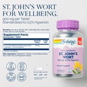 SOLARAY St. Johns Wort Aerial Extract One Daily 900mg | Standardized w/ 0.3% Hypericin for Mood Stability | Non-GMO | 90 Servings | 90 Tablets 3