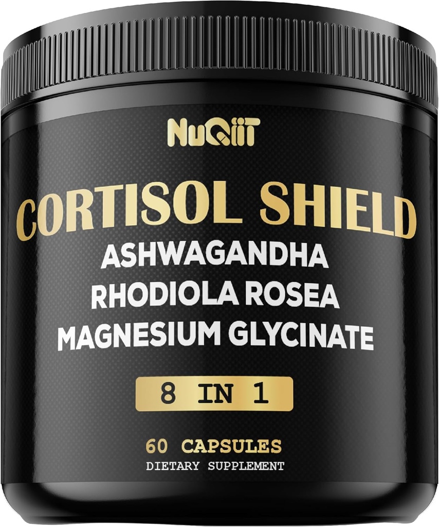 8in1 Cortisol Shield - Ashwagandha and Magnesium, Rhodiola Rosea, Lions Mane, Sea Moss, Turmeric, St Jonh's Wort - Mind& Mood Balance, Rest Well, Support Immume - 60 Capsules 2