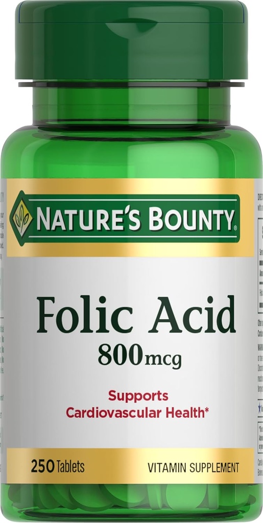 Folic Acid 800 mcg Tablets Maximum Strength, 4 Bottles (250 Count) 5