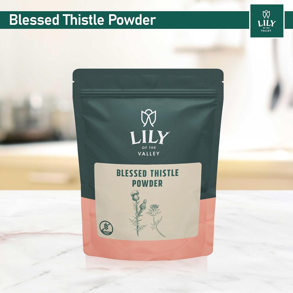LILY OF THE VALLEY Blessed Thistle Extract Powder - Ideal for Smoothies & Juices - Milk Thistle Tea - Rich in Silymarin and Antioxidants - Vegan & Gluten-Free - Packed in Resealable Pouch (4oz, 113g) 3