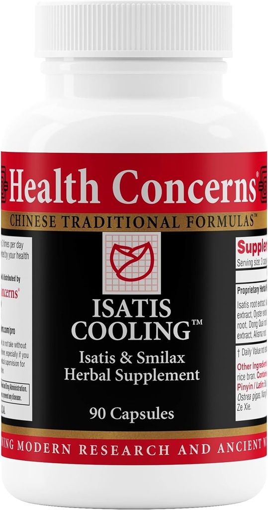 Health Concerns Isatis Cooling – Immune & Inflammation Support – Gut Health, Intestinal Relief, Urinary Tract Cleanse, Heat Clearing & Detox – Chinese Herbal Supplement for Men & Women – 90 Capsules 2