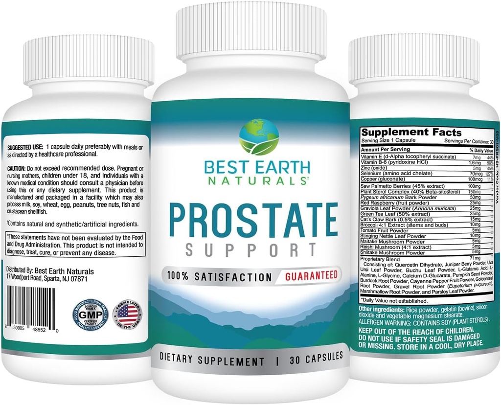 Best Earth Naturals Prostate Support Supplement for Men - Prostate Support - 30 Day Supply 3