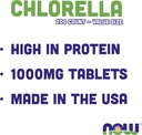 Now Chlorella 1000mg Tablets - 200 Count (Pack of 2) - Natural Occurring Chlorophyll, Beta-Carotene - Non-GMO, Vegan - Green Super Food Supplement for Women and Men 5
