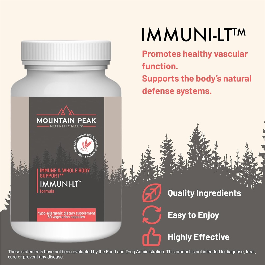 Mountain Peak Nutritionals Immuni-LT - Immune System & Whole Body Support Supplement - Power Packed Immune Booster, Dynamic Immune Defense with Essential Vitamins & Minerals (60 Vegetarian Capsules) 3