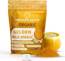 Golden Milk Magic (50 Servings) | Superfood 5 Mushroom Blend for Sleep, Relaxation, Relief | Turmeric, Ashwaghanda, Valerian, Chamomile + 5 Mushroom Blend | Smoothie, Hot Beverage 2