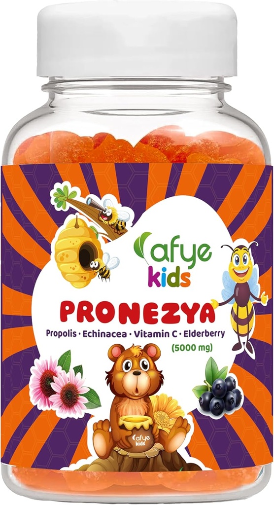kids PRONEZYA Immune System Booster Gummies with Animal Shaped - Immune System Support Vitamins Supplement for Adults & Kids Propolis, Echinacea, Vitamin C, Elderberry, 5000mg-30 count(Pack of 1) 2