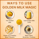 Golden Milk Magic (50 Servings) | Superfood 5 Mushroom Blend for Sleep, Relaxation, Relief | Turmeric, Ashwaghanda, Valerian, Chamomile + 5 Mushroom Blend | Smoothie, Hot Beverage 6