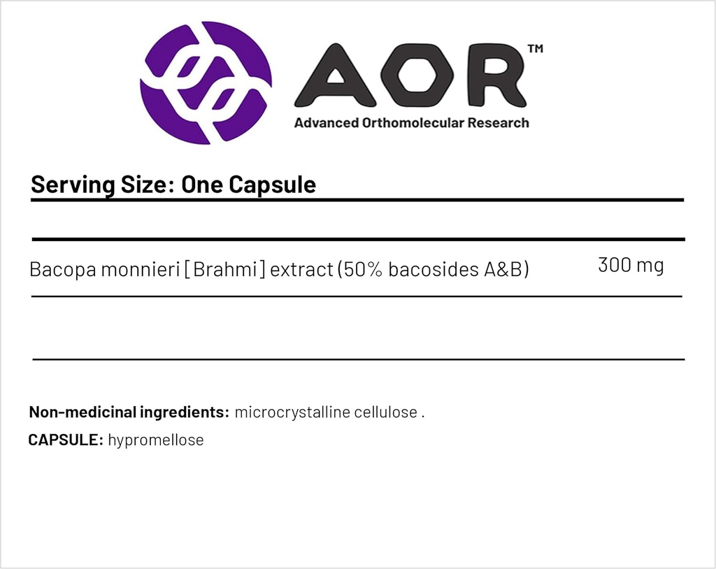 AOR, Bacopa Enlighten, Ayurvedic Bacopa Monnieri Supplement, 300 mg, Vegan, 60 Capsules (60 Servings) 6