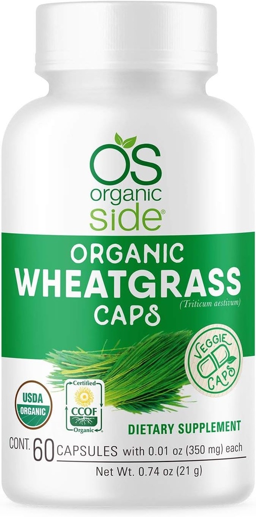 | Organic Wheatgrass Capsules | 60 Count | USDA Certified Organic, Non-GMO, Vegan Supplement for Natural Energy Boost, Immune Support, and Wellness 2